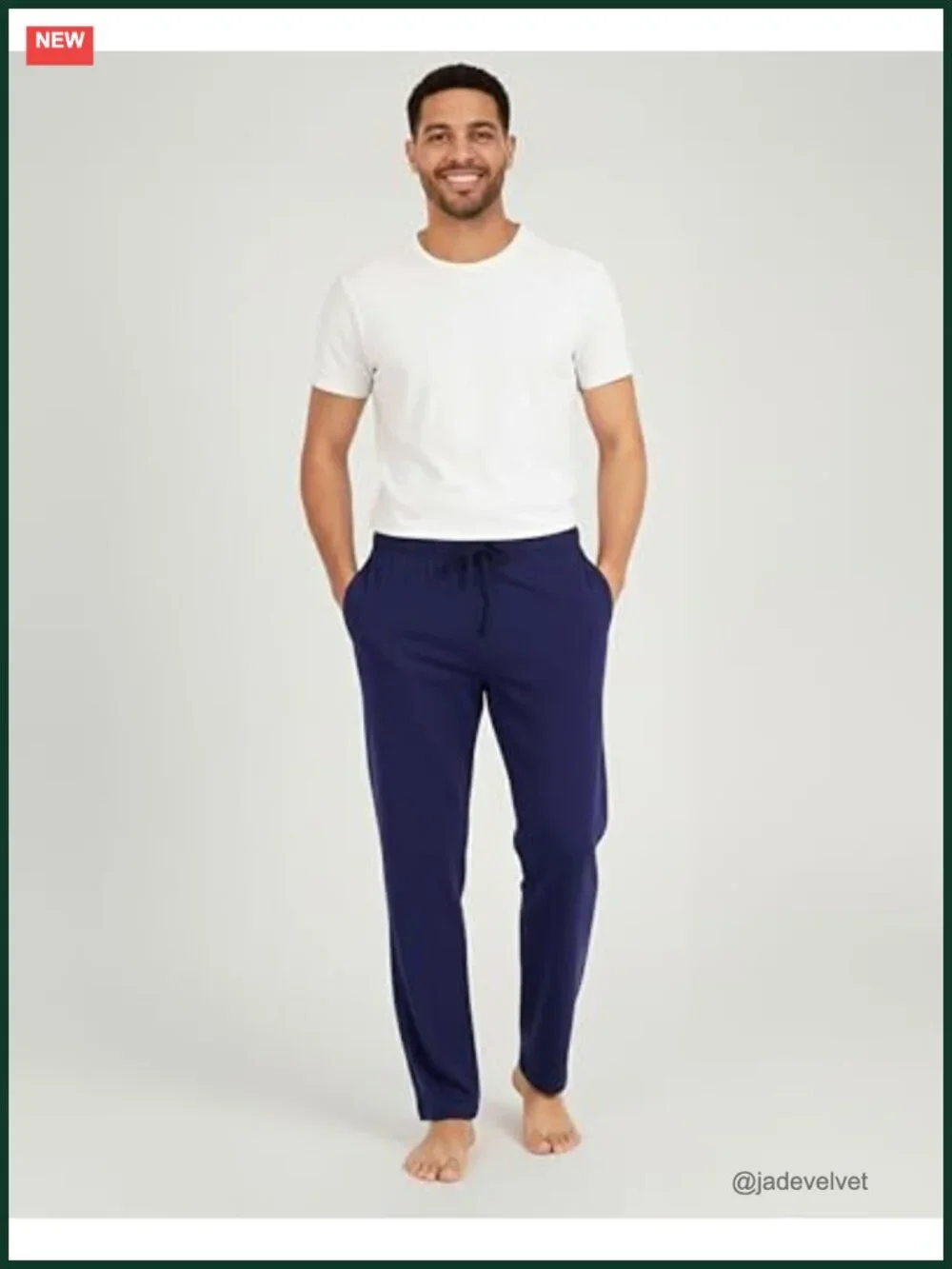 3 Pack Men's Cotton Pajama Pants Soft Lounge Bottoms Elastic Waist Pockets